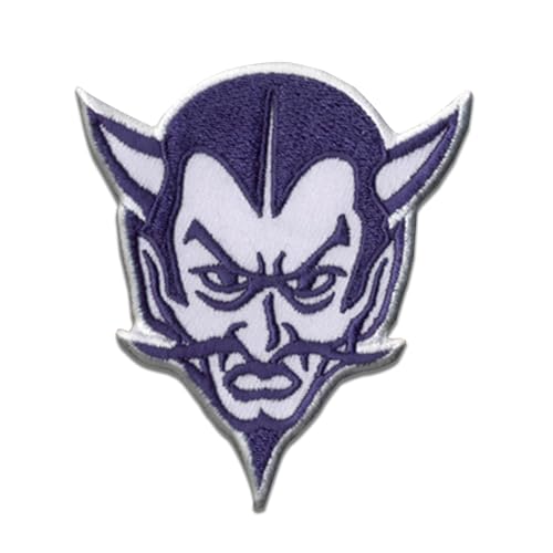 DigitEMB Devil Head Patch Iron On Demon Embroidered Mascot 2.85x3.2