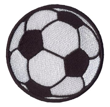 Digitemb Soccer Ball Embroidered Hook and Loop Patch, 2.75 x 2.75 Inch