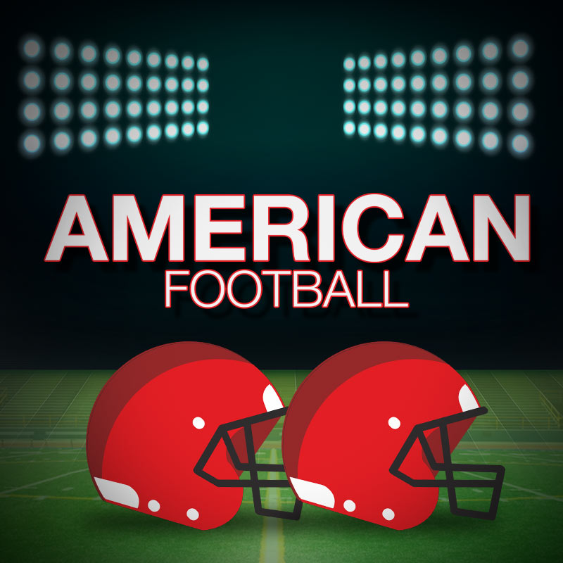 American Football Red Helmet Vector Art