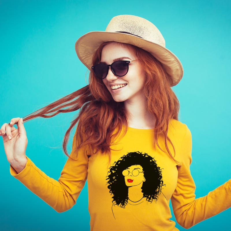 Sunglasses Wearing African American Woman Vector Art