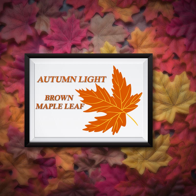 Autumn Light Brown Maple Leaf Vector Art