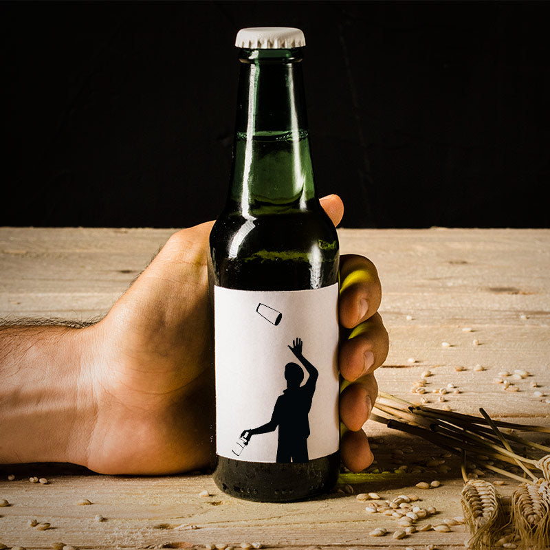 Bartender Juggling Drinks Silhouette Art