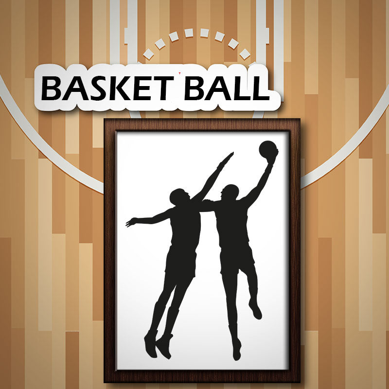 Basketball Players Silhouette Art