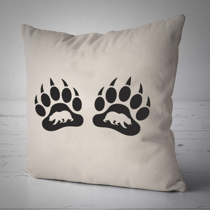 Bears in Paws Silhouette Art