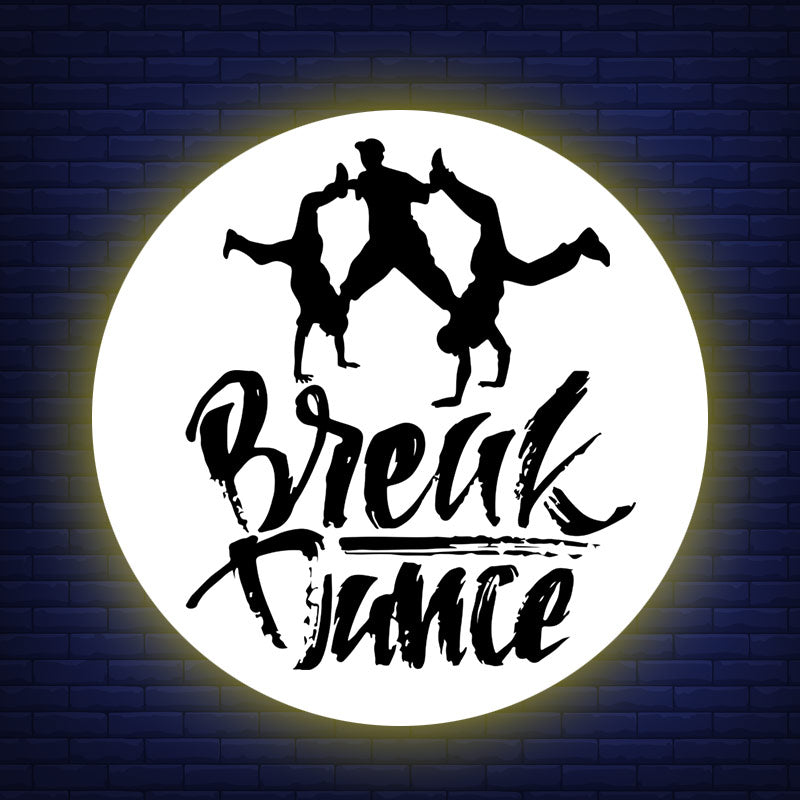 Break Dancers Silhouette Art