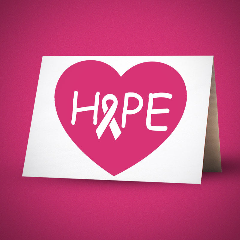 Hope in Heart Breast Cancer Vector Art