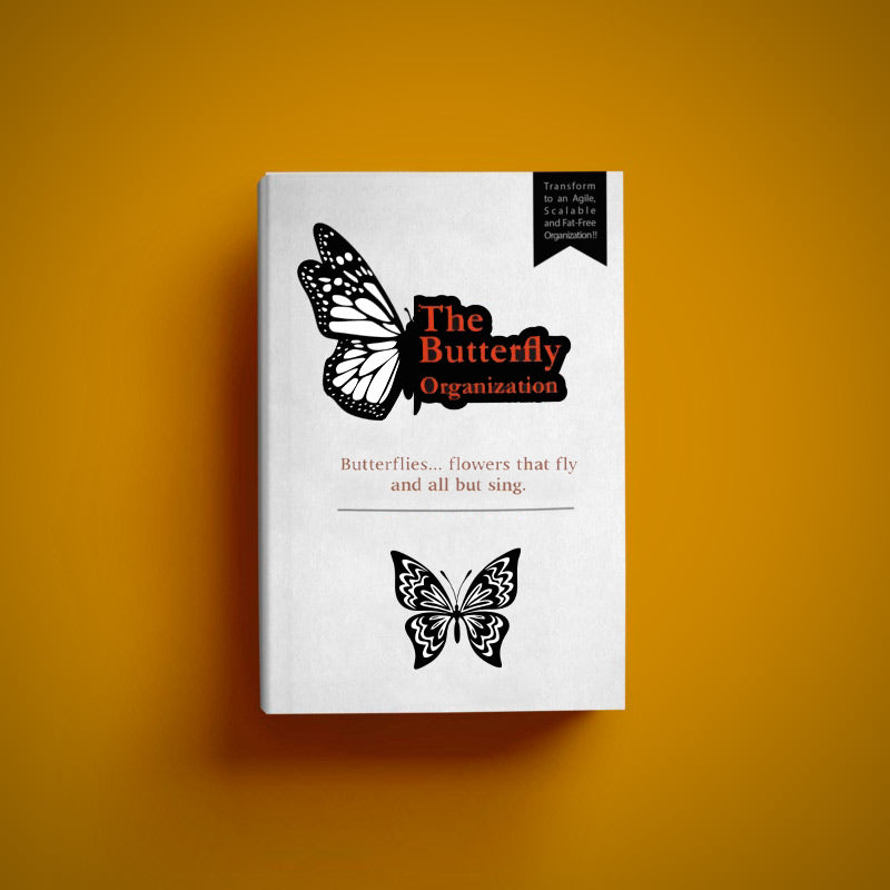Flying Butterfly Silhouette Art