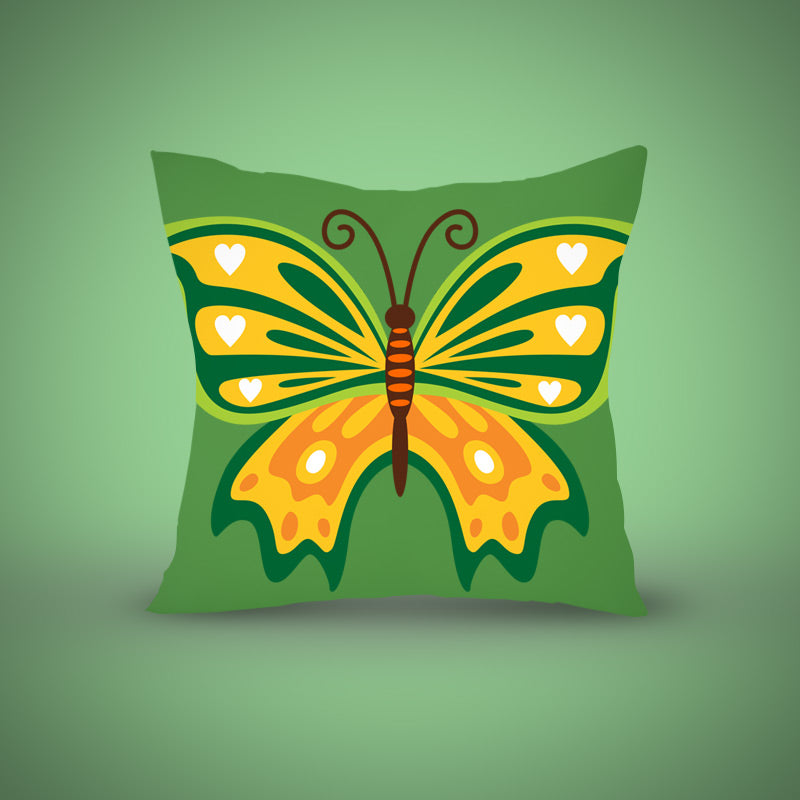 Green and Yellow Green Butterfly Vector Art