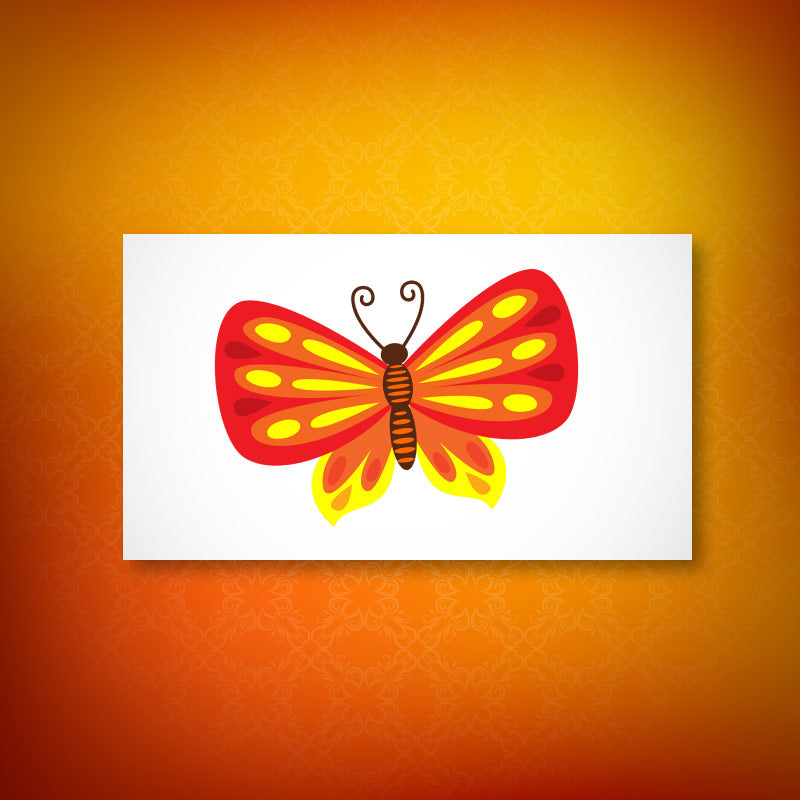 Red and Yellow Butterfly Vector Art