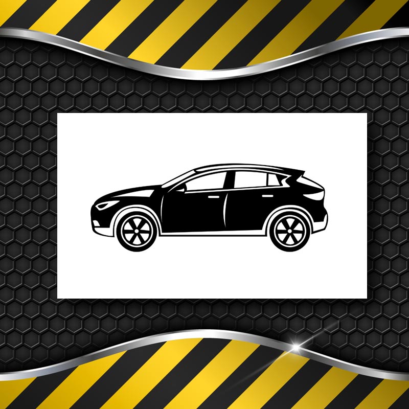 Side View Hatchback Silhouette Art