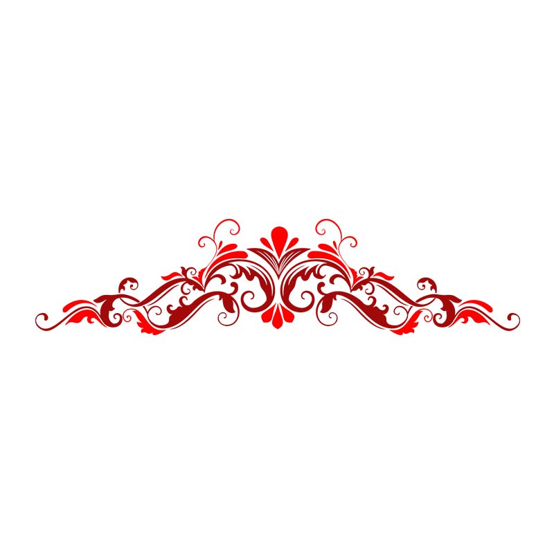 Red and Maroon Intricate Border Vector Art