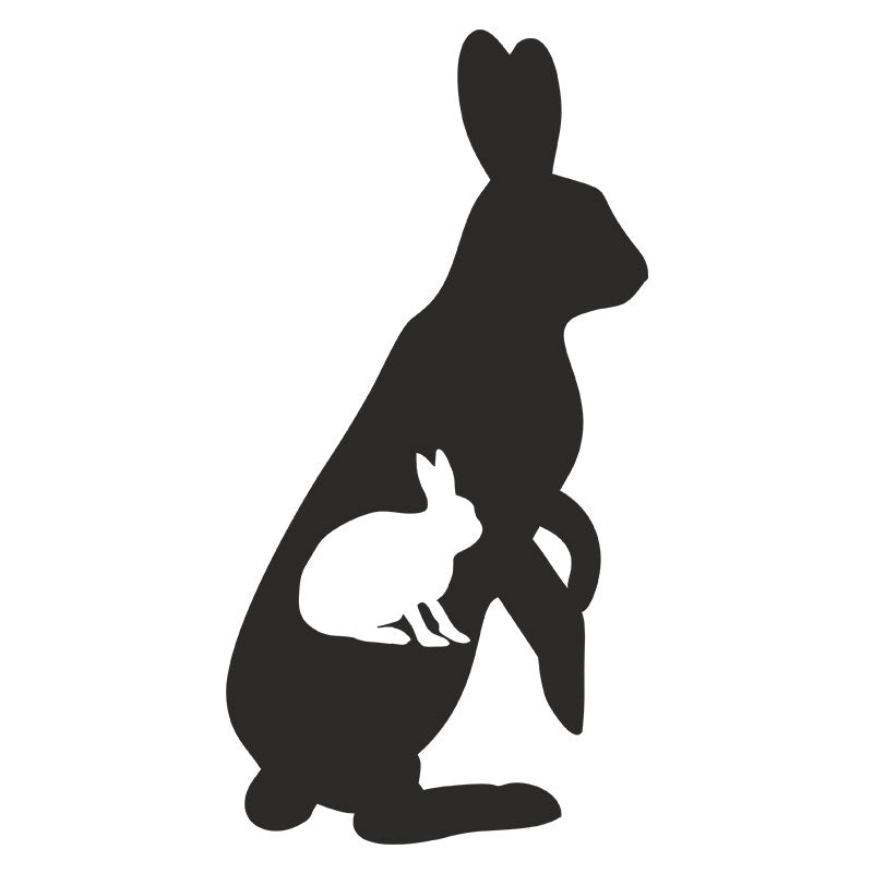 Alluring Rabbit Silhouette Art