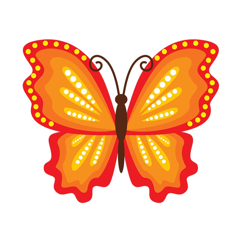 Radiant Red Butterfly Vector Art