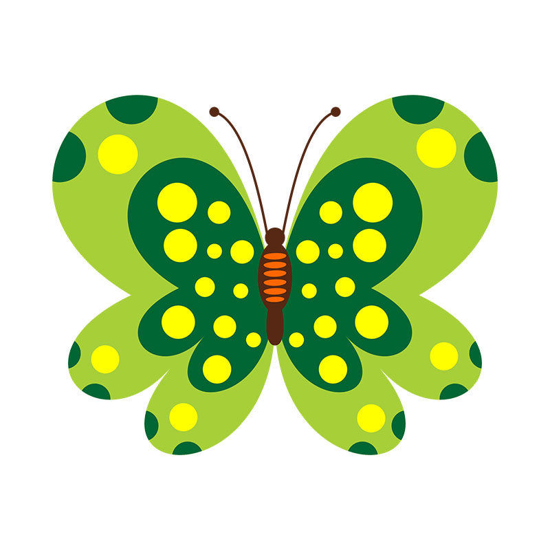 Leafy Green Butterfly Vector Art