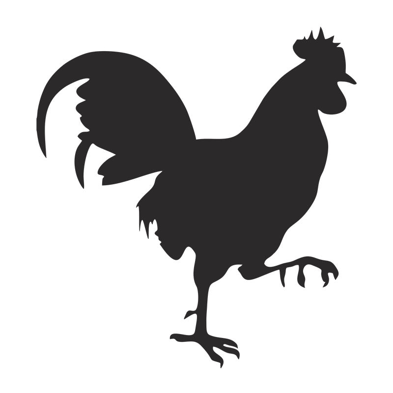 Zealous Rooster Silhouette Art