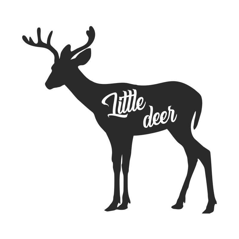 Voguish Little Deer Silhouette Art