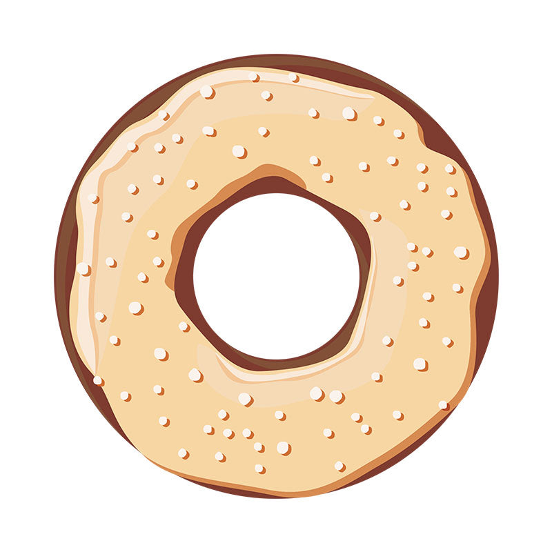 Delicate Donut Peanut Sprinkled Vector Art