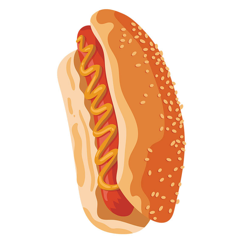 Scrumptious Cheesy Hot Dog Vector Art