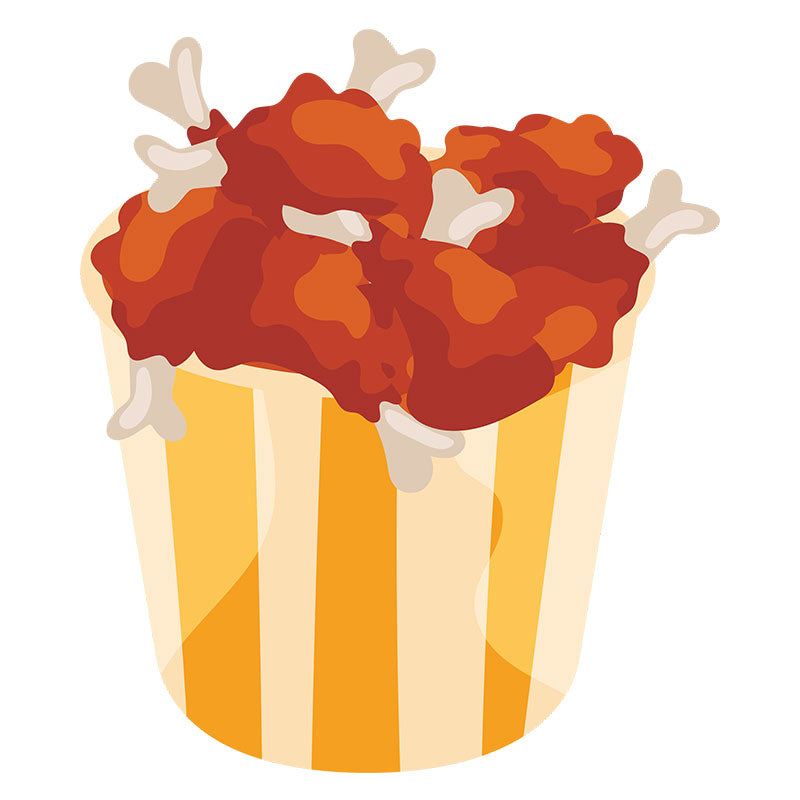 Mighty Chicken Bucket Vector Art