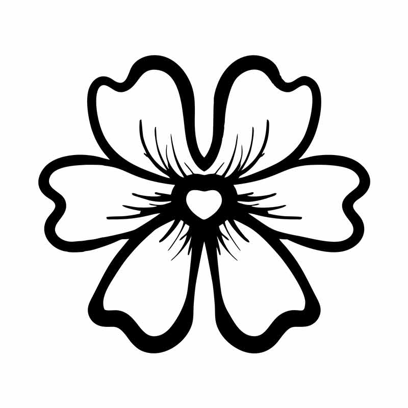 Aubrieta Flower Silhouette Art