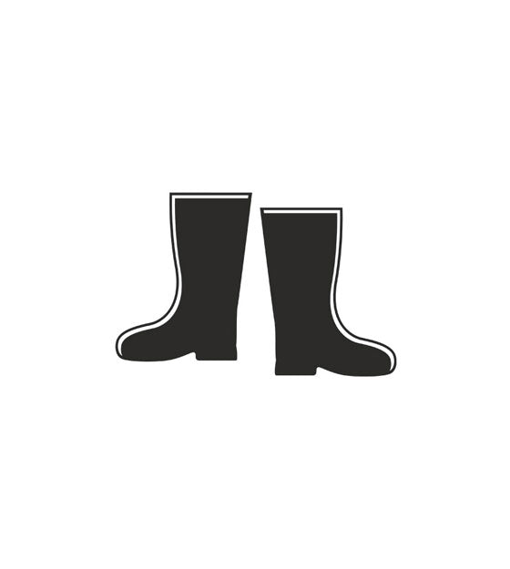 Durable Gardening Boots Silhouette Art