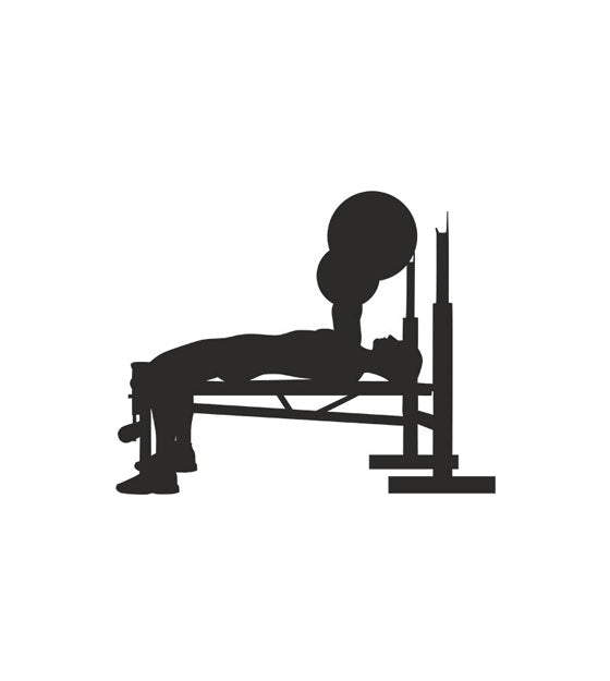 Close Grip Bench Press Gym Exercise Silhouette Art