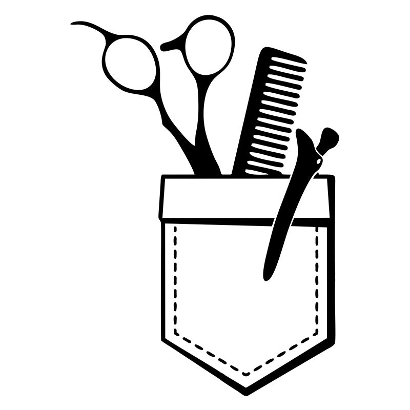 Unadorned Hair Dresser's Pocket Silhouette Art