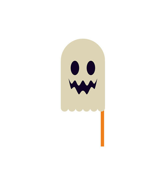 Woozy Smirking Ghost Halloween Mask Vector Art
