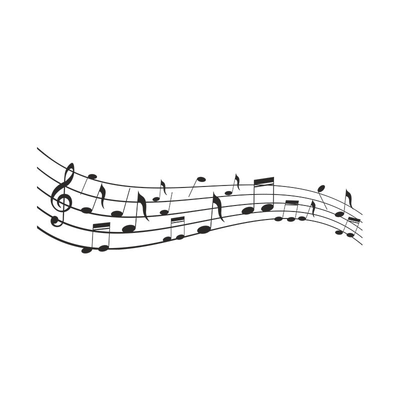Sheet Music Silhouette Art