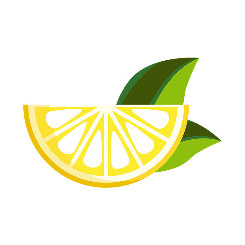 Savoury Juicy Fluids Lemon Slice Vector Art