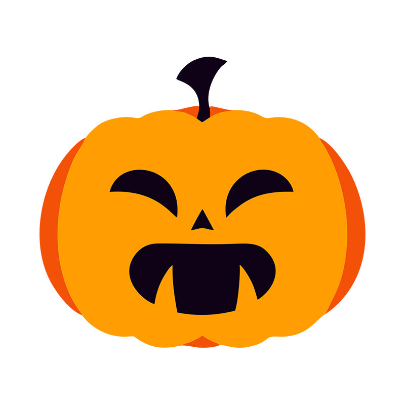 Smirking Jack-o'-lantern Halloween Vector Art