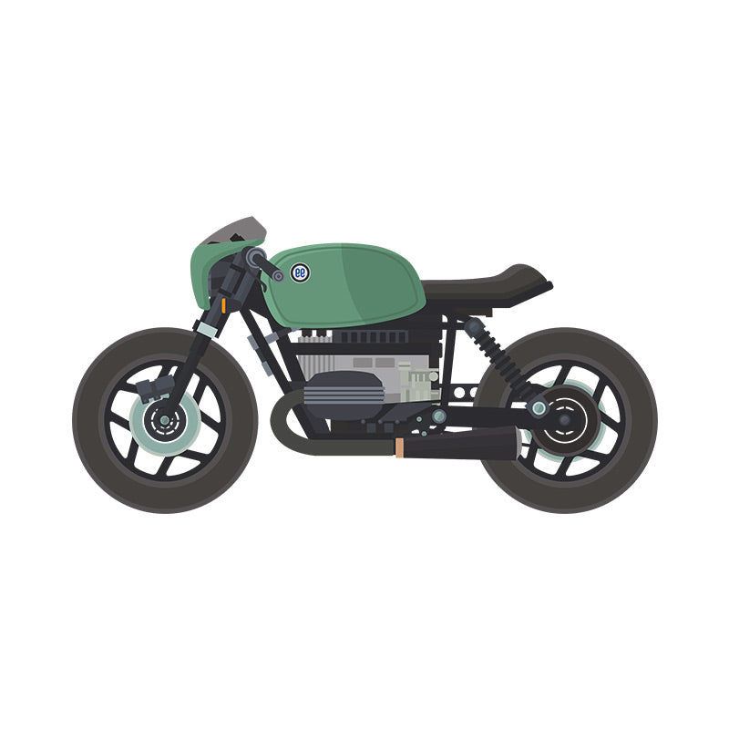 Racer Motorcycle Vector Art