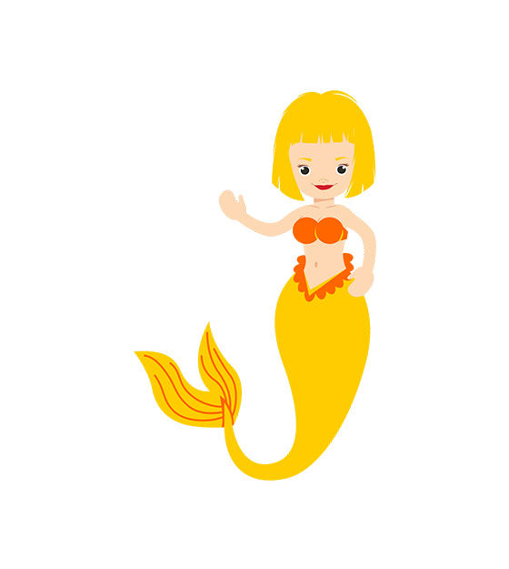 Golden Mermaid Vector File