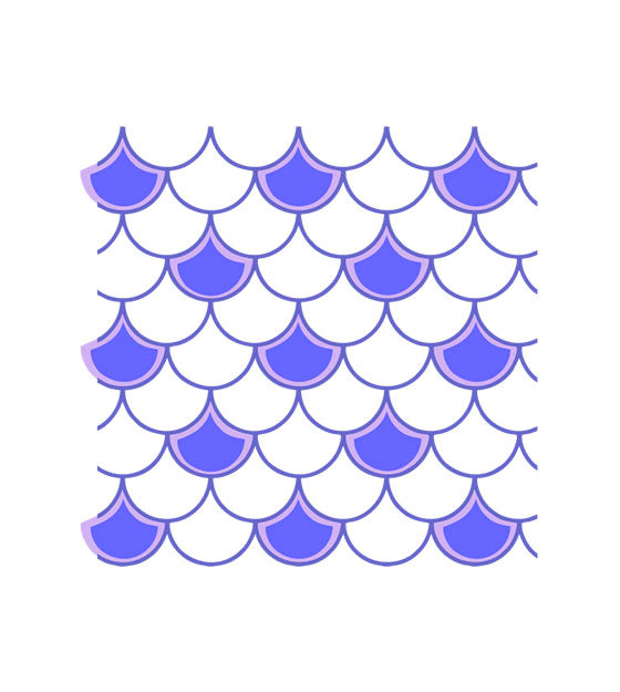 Purple Scale Mermaid Vector Art