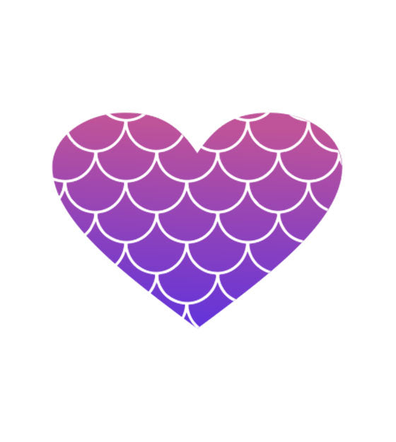 Heart Mermaid Scale Vector File
