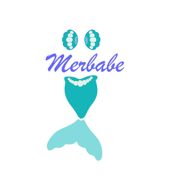 Merbabe Sea Green Shell Bra Mermaid Tail Vector Art