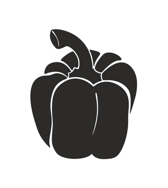 Bell Pepper Silhouette Art