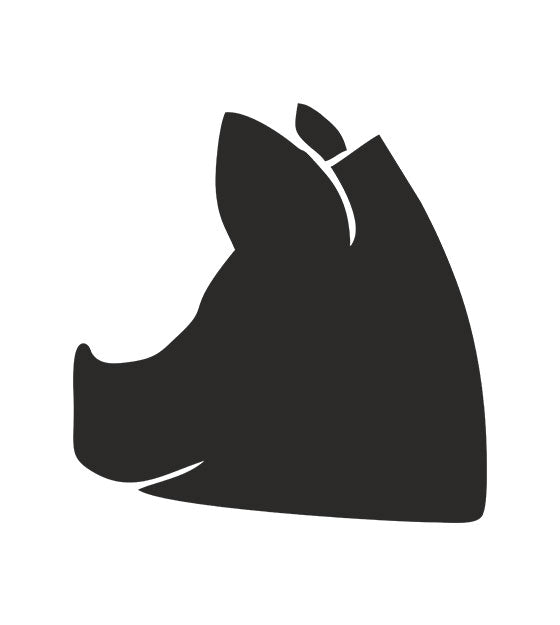 Pig Face Silhouette Art