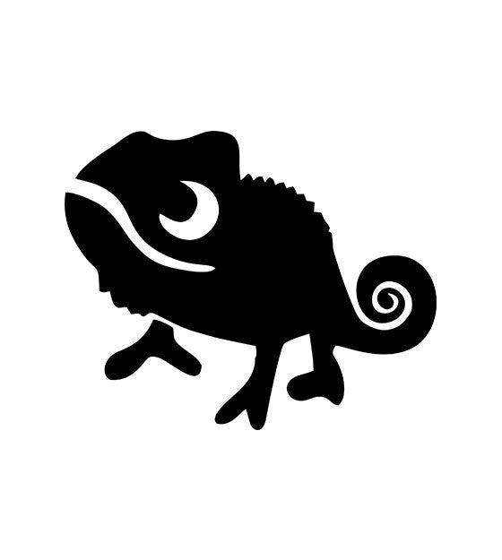 Charming Pascal Chameleon Silhouette Art