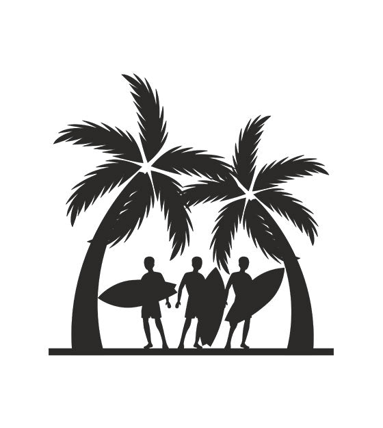 Beach Scene Silhouette