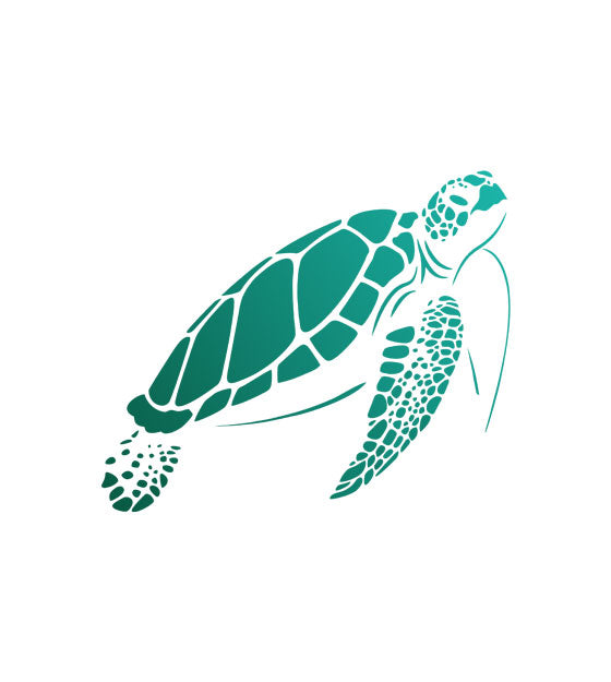 Stellar Green Color Swimming Sea Turtle Vector Art