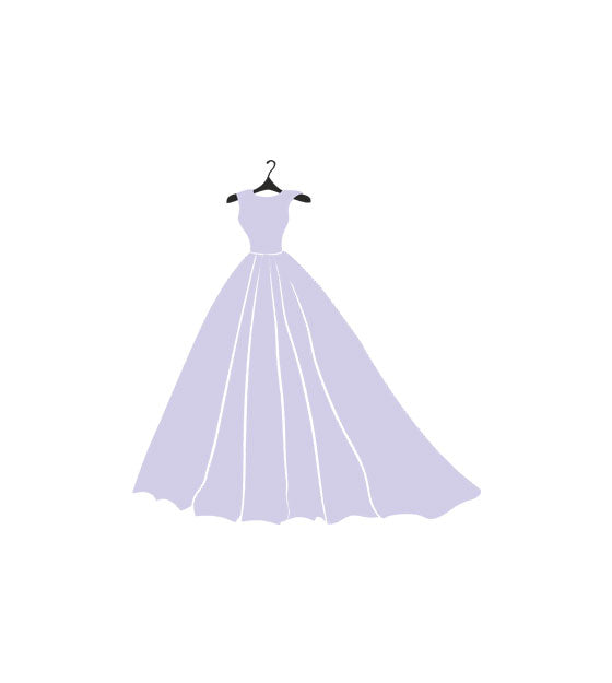 White Laced Strapped a Line Bridal Gown Dress Vector Art