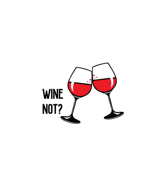 Witty Red Wine Saying Vector Art