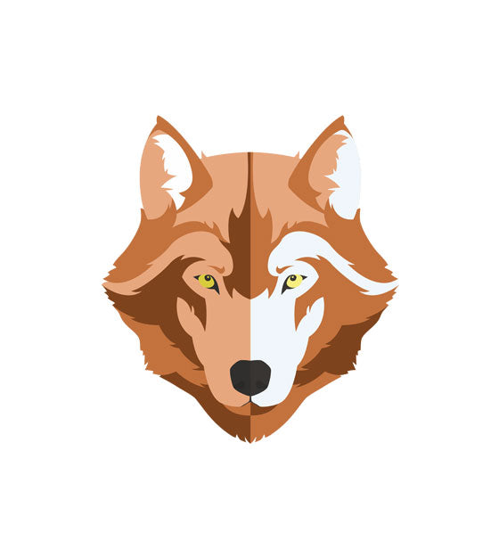 Wolf Face Vector Art