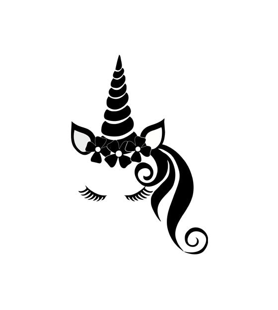 Enticing Mane Unicorn Silhouette Art