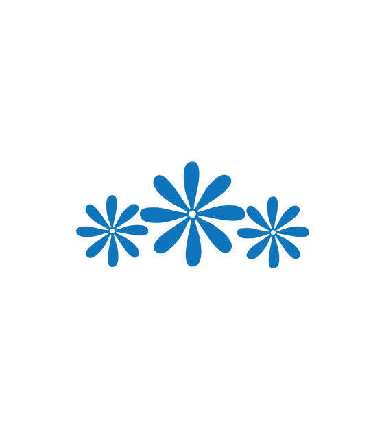 True Blue Floral Petal Vector Art