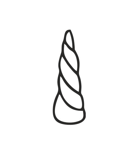 Subtle Outline Unicorn Horn Silhouette Art