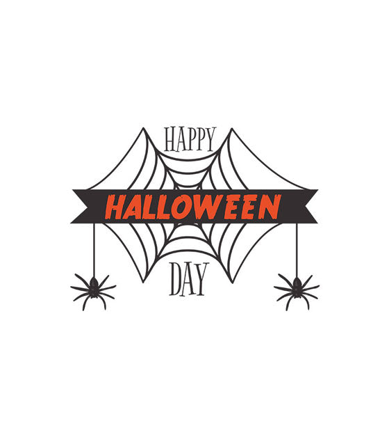Webbed Spider Halloween Day Wish Vector Art