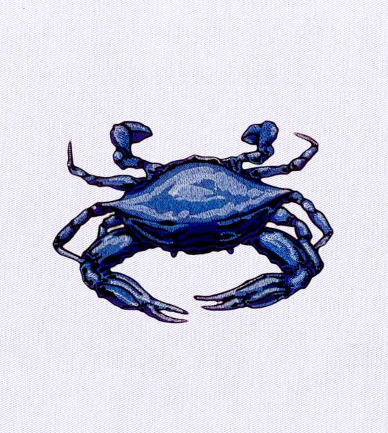 Crustacean Blue Crab Embroidery Design