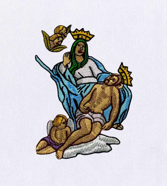 Compelling Madonna Art Digital Embroidery Design
